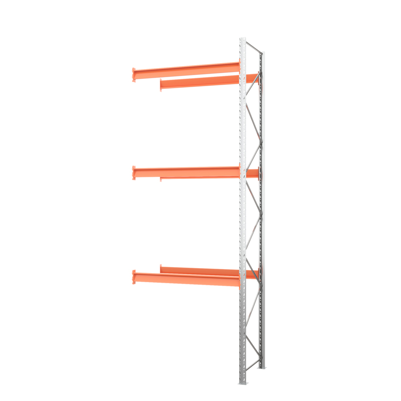 Секция приставная стеллажа металлического паллетного 4500х1800х1100 мм (100.1.5). Ярусы: пол+3