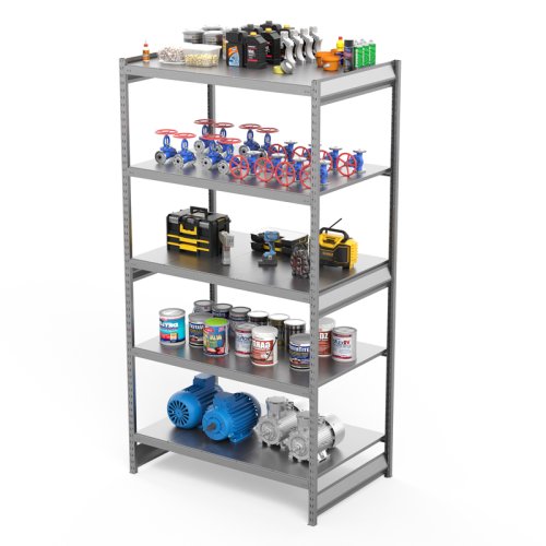 Стеллаж СГ Ультра / СГУ (3000х1500х600 мм) 5 ярусов, цинк (СГУ 3015065)