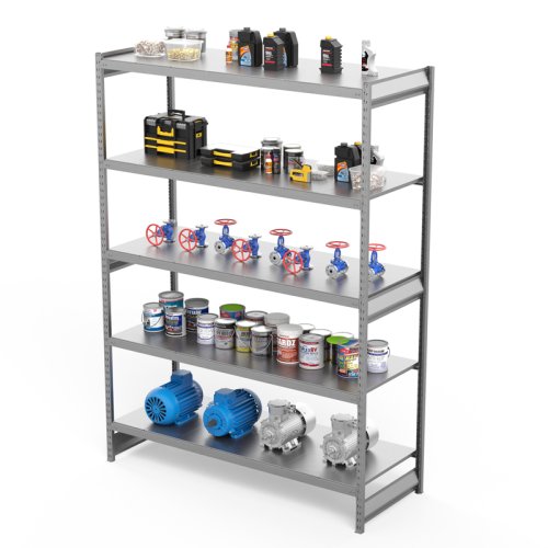 Стеллаж грузовой СГ Ультра (2000х2100х500 мм) 5 ярусов, цинк (СГУ 2021055)